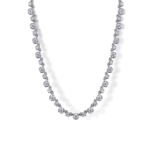 14K White Gold Diamond Tennis Necklace 14K White Gold Diamond Tennis Necklace