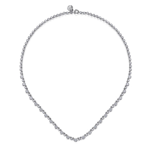 14K White Gold Diamond Tennis Necklace 14K White Gold Diamond Tennis Necklace