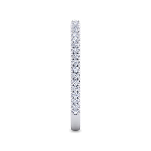 14K White Gold Diamond Wedding Band