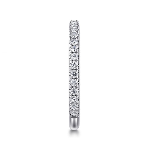 14K White Gold Diamond Wedding Band