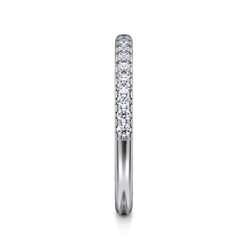 14K White Gold Diamond Wedding Band