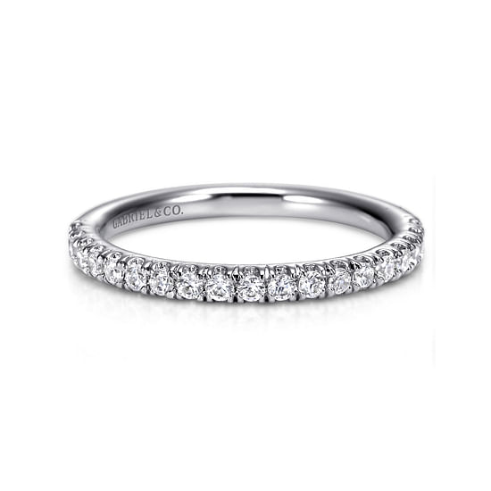 Gabriel - 14K White Gold Diamond Wedding Band