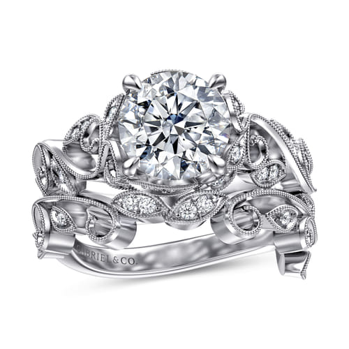 14K White Gold Diamond Wedding Band