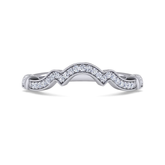 Gabriel - 14K White Gold Diamond Wedding Band