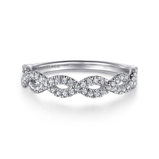 Gabriel - 14K White Gold Diamond Wedding Band