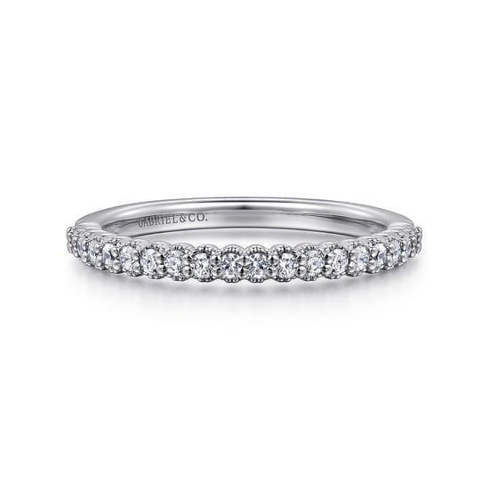 Gabriel - 14K White Gold Diamond Wedding Band Gabriel - 14K White Gold Diamond Wedding Band