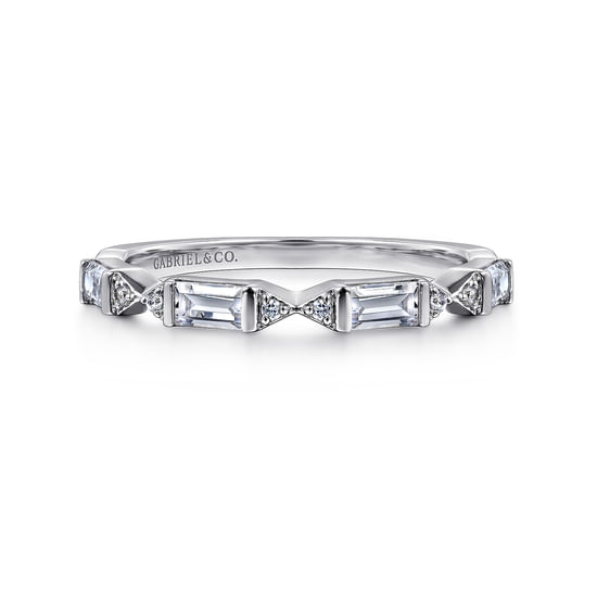 Gabriel - 14K White Gold Diamond Wedding Band