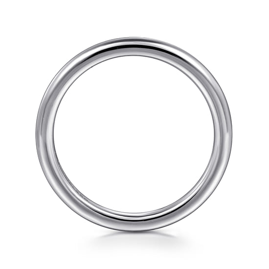 14K White Gold Diamond Wedding Band angle 2