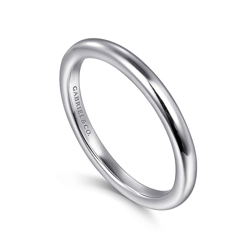 14K White Gold Diamond Wedding Band