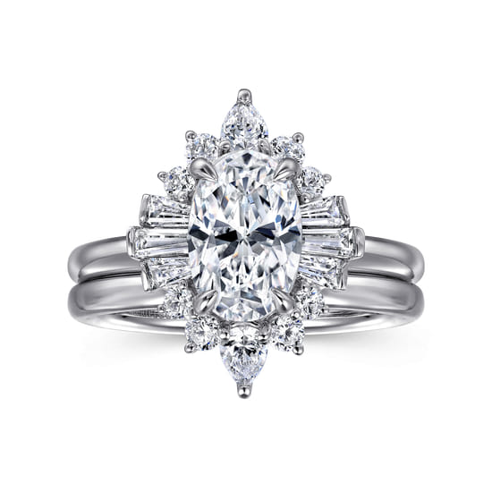 14K White Gold Diamond Wedding Band angle 4