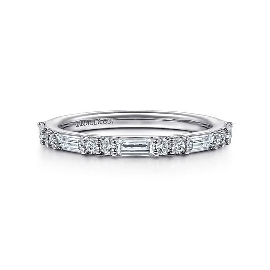 Gabriel - 14K White Gold Diamond Wedding Band