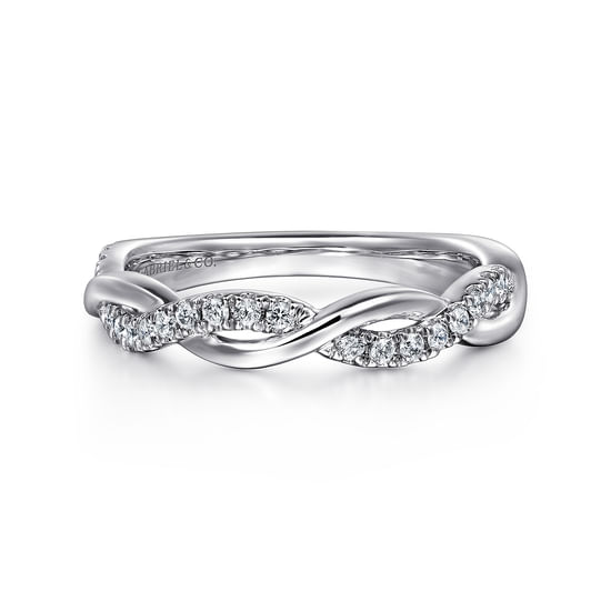 Gabriel - 14K White Gold Diamond Wedding Band