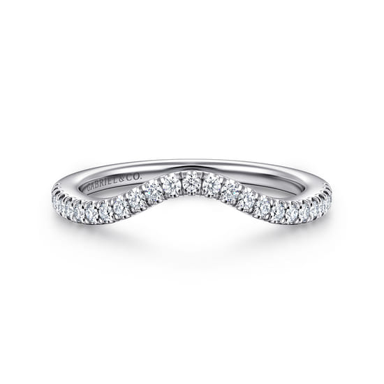 Gabriel - 14K White Gold Diamond Wedding Band Gabriel - 14K White Gold Diamond Wedding Band