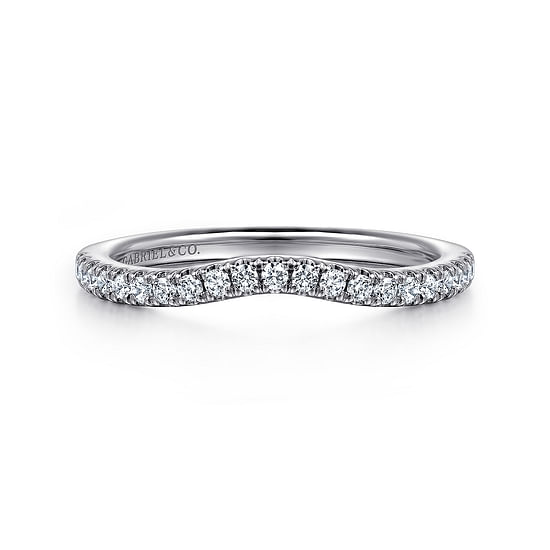 Gabriel - 14K White Gold Diamond Wedding Band