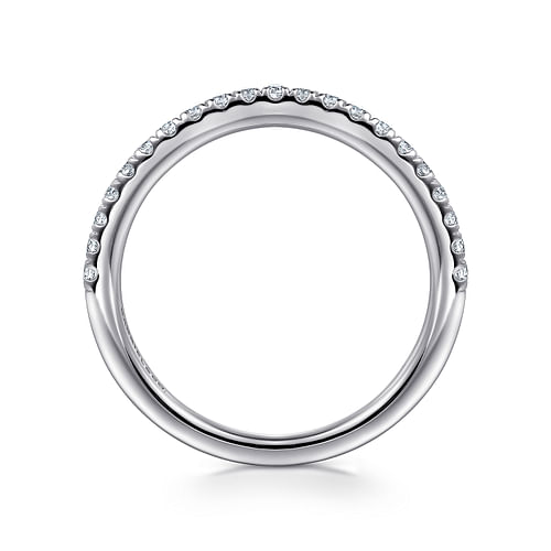 14K White Gold Diamond Wedding Band