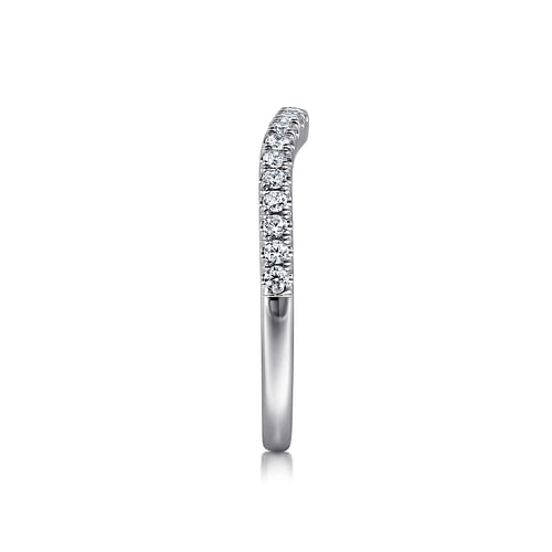 14K White Gold Diamond Wedding Band
