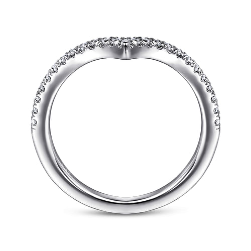 14K White Gold Diamond Wedding Band