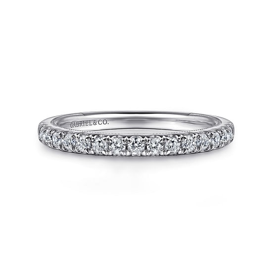 Gabriel - 14K White Gold Diamond Wedding Band