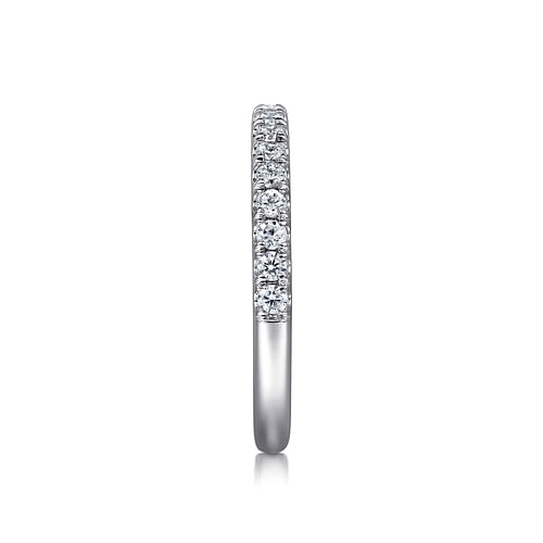 14K White Gold Diamond Wedding Band