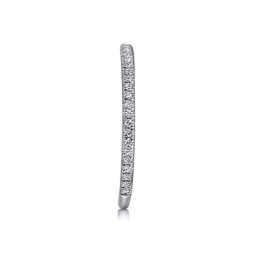 14K White Gold Diamond Wedding Band