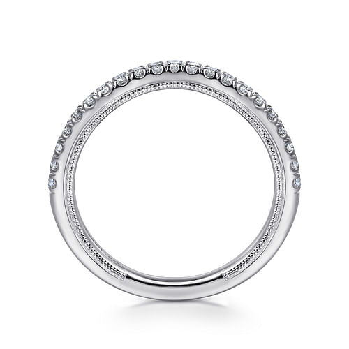 14K White Gold Diamond Wedding Band