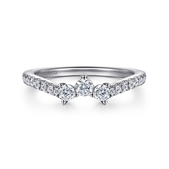 Gabriel - 14K White Gold Diamond Wedding Band