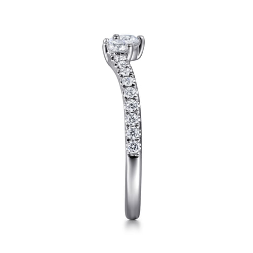 14K White Gold Diamond Wedding Band