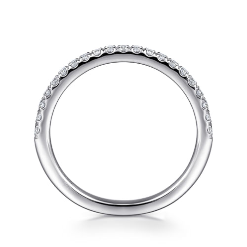 14K White Gold Diamond Wedding Band
