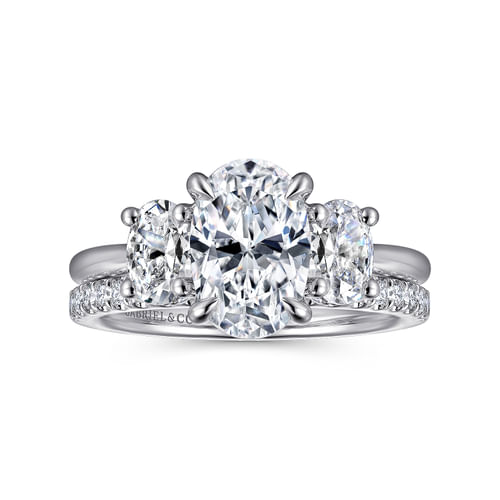 14K White Gold Diamond Wedding Band