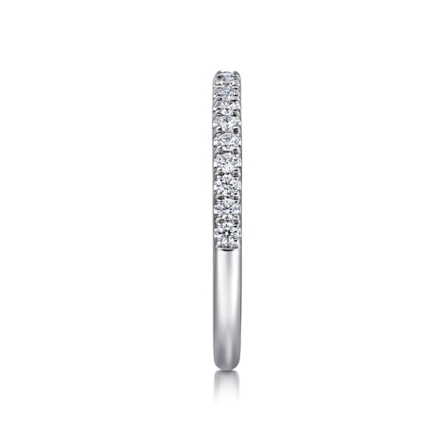 14K White Gold Diamond Wedding Band