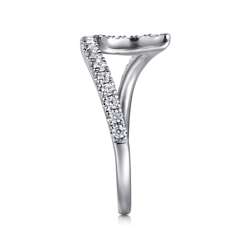 14K White Gold Diamond Wedding Band