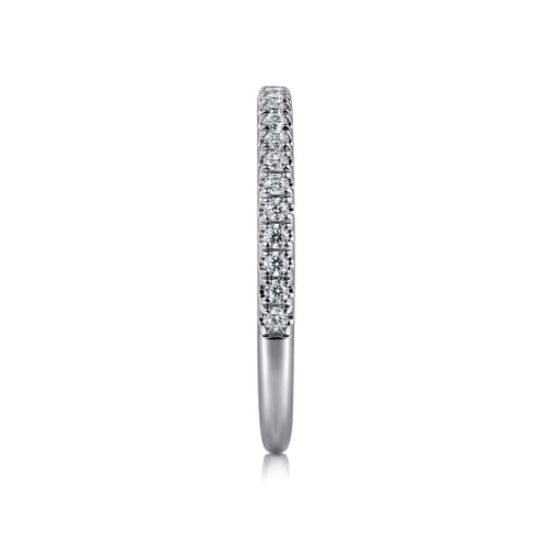 14K White Gold Diamond Wedding Band