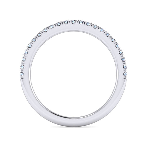14K White Gold Diamond Wedding Band