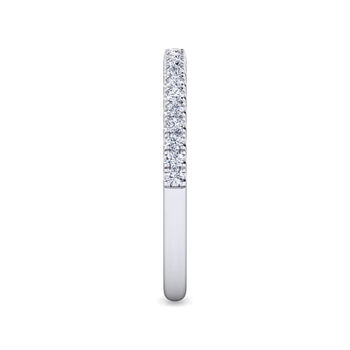 14K White Gold Diamond Wedding Band