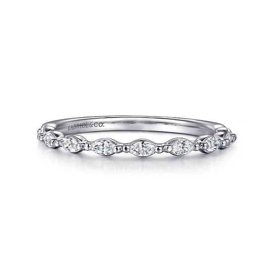 Gabriel - 14K White Gold Diamond Wedding Band