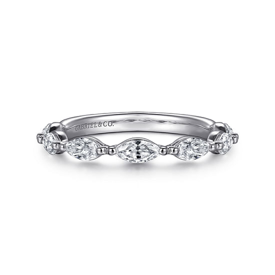 Gabriel - 14K White Gold Diamond Wedding Band