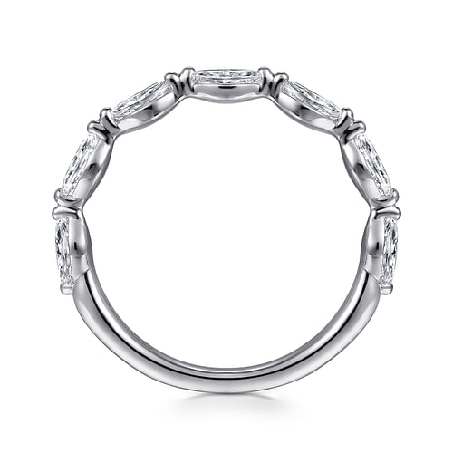 14K White Gold Diamond Wedding Band
