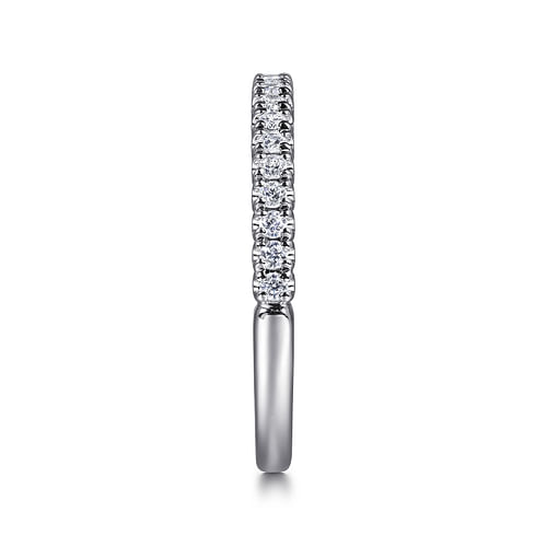 14K White Gold Diamond Wedding Band