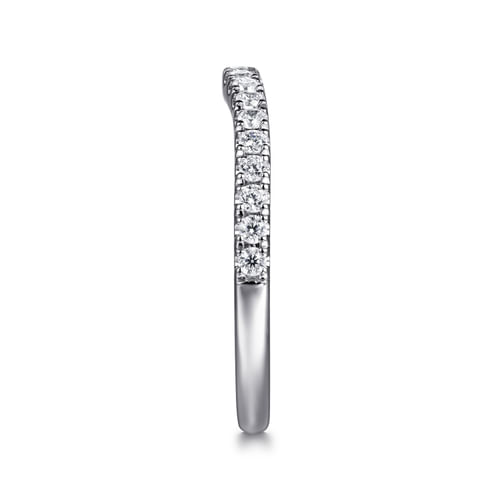 14K White Gold Diamond Wedding Band