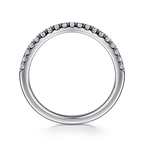 14K White Gold Diamond Wedding Band