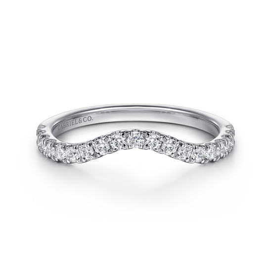 Gabriel - 14K White Gold Diamond Wedding Band
