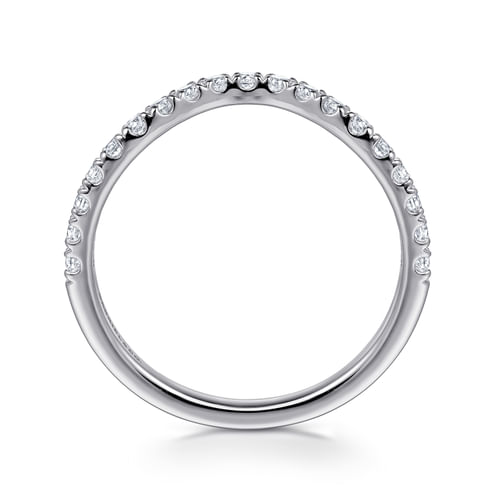14K White Gold Diamond Wedding Band