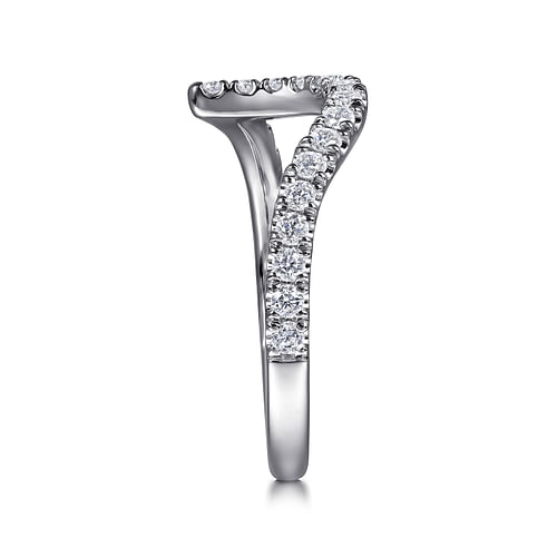 14K White Gold Diamond Wedding Band