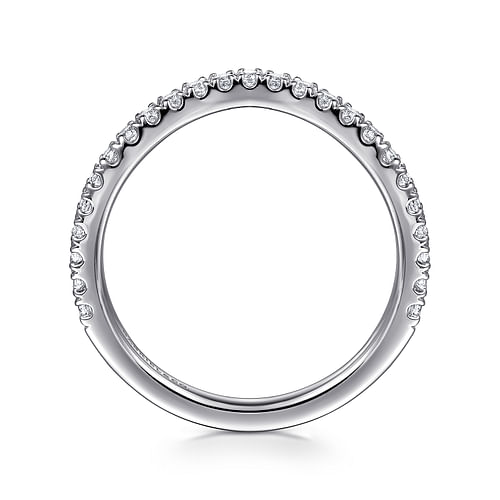 14K White Gold Diamond Wedding Band