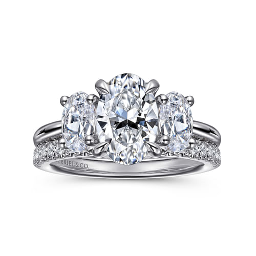 14K White Gold Diamond Wedding Band