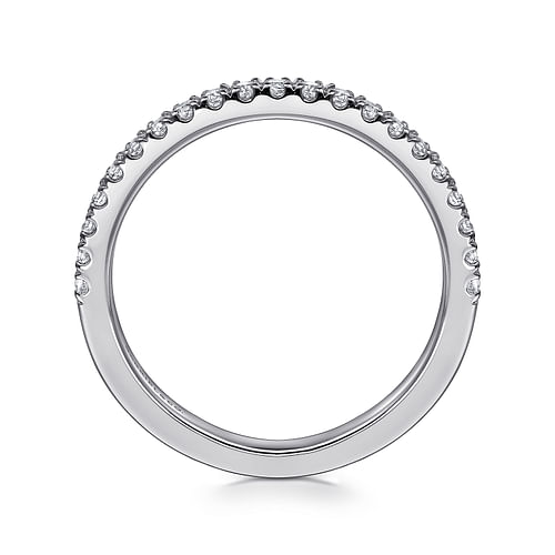 14K White Gold Diamond Wedding Band