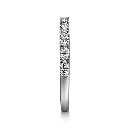 14K White Gold Diamond Wedding Band