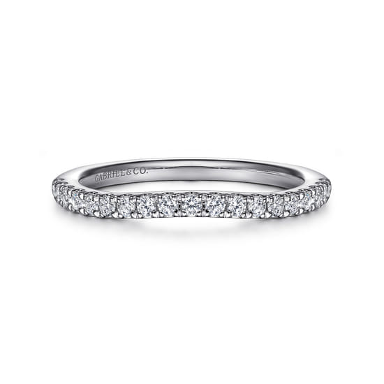 Gabriel - 14K White Gold Diamond Wedding Band Gabriel - 14K White Gold Diamond Wedding Band