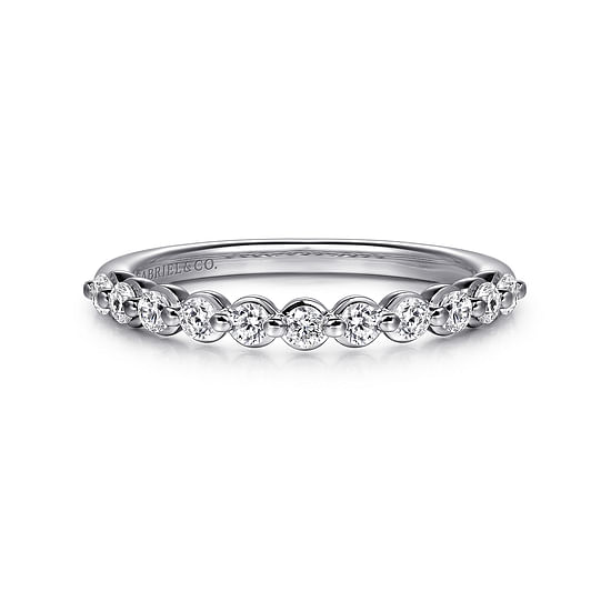 Gabriel - 14K White Gold Diamond Wedding Band