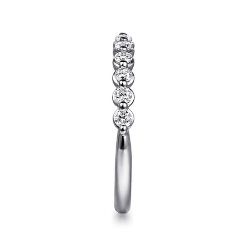 14K White Gold Diamond Wedding Band